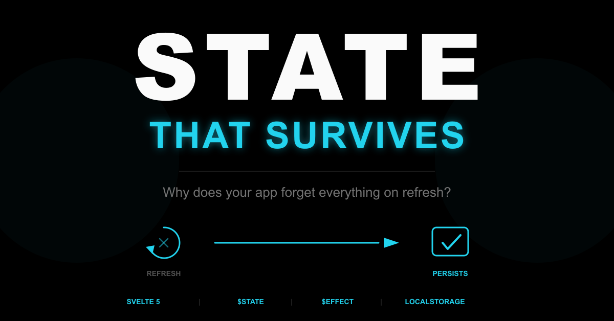Every Time I Refreshed, My App Forgot Everything. Svelte 5 Runes Fixed It.